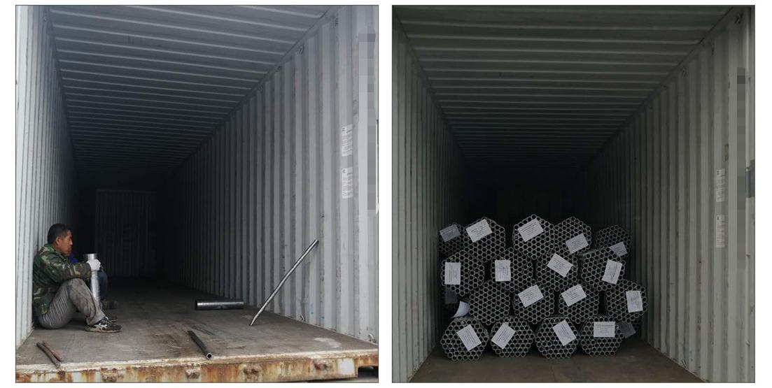 Fotografie nakl&aacute;d&aacute;n&iacute; s lešen&iacute;m potrub&iacute; 02