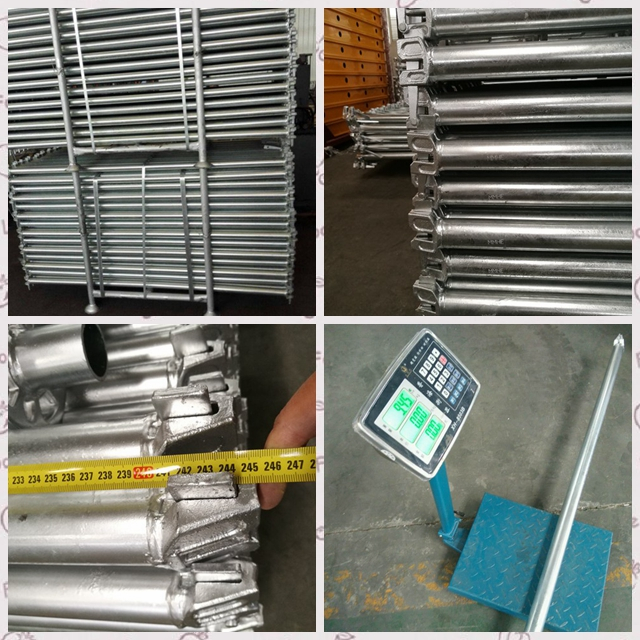 Galvanizovaný lešení horizontální systém vyzvánění HDG lešení lešení trubice