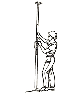 Vložte kolík přes sousední otvor do vnitřní trubice